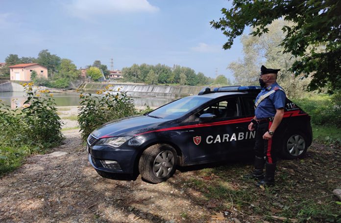 Carabinieri su Argine Serio
