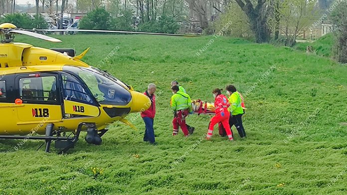 Incidente sulla pista di cross